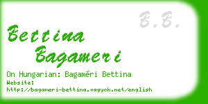 bettina bagameri business card