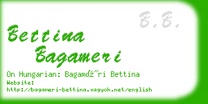 bettina bagameri business card